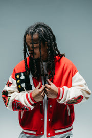 HGA Stars Letterman Jacket - Red