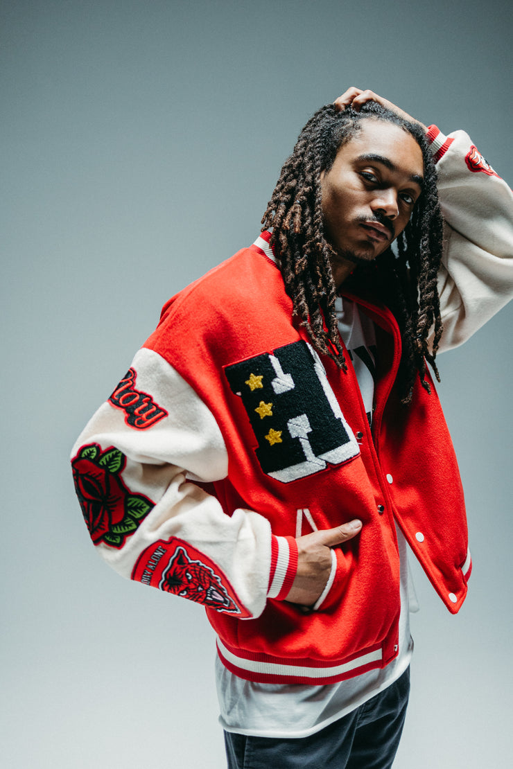 HGA Stars Letterman Jacket - Red