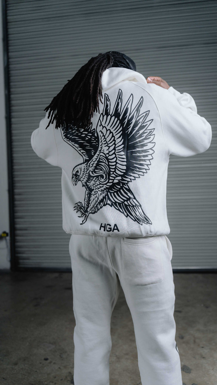 HGA Eagle Comfort Hoodie - (White)