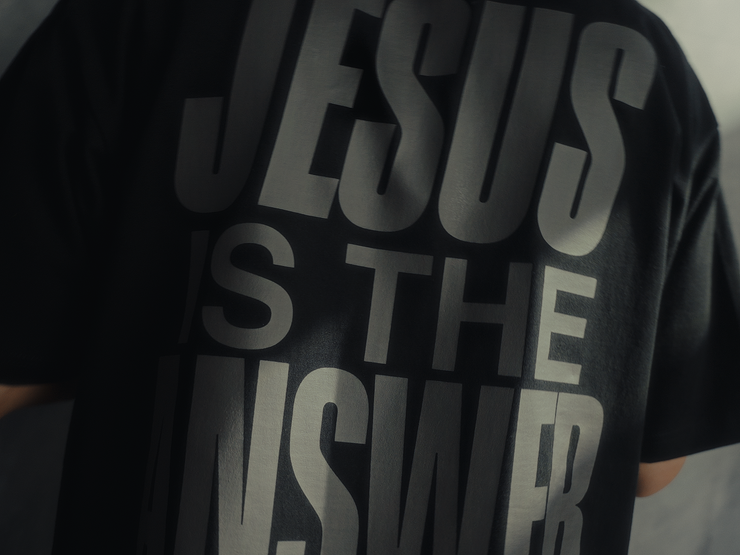 Jesus is the Answer (Black) - Tee