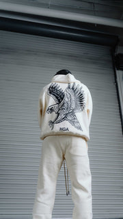 HGA Eagle Comfort Hoodie - (Cream) - Hoodie