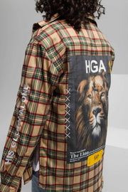 HGA Lion of Judah Flannel (Cream) - Longsleeve Tees