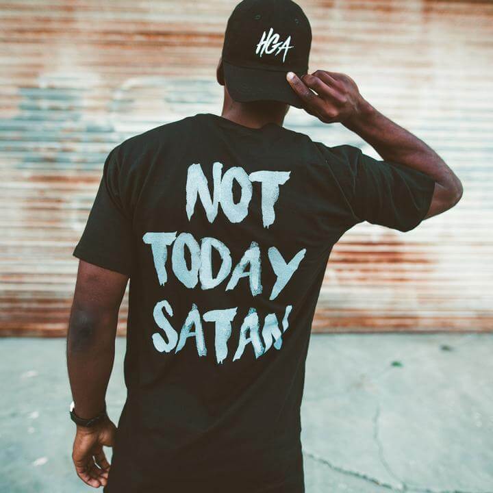 HGA Not Today Satan Black Tee - Shirt