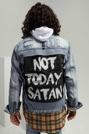 HGA Not Today Satan Blue Denim Jacket - Denim Jacket