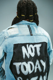 HGA Not Today Satan Blue Denim Jacket - Denim Jacket