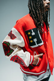 HGA Stars Letterman Jacket - Red - 