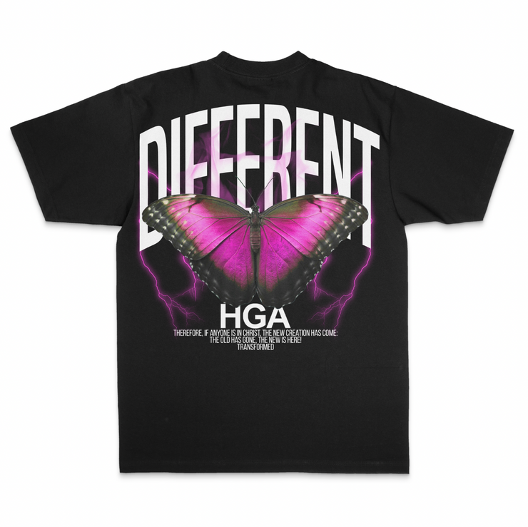 Different Pink Butterfly Tee