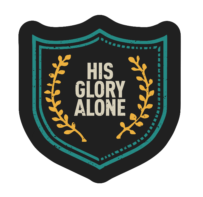 His Glory Alone Letterman Sticker